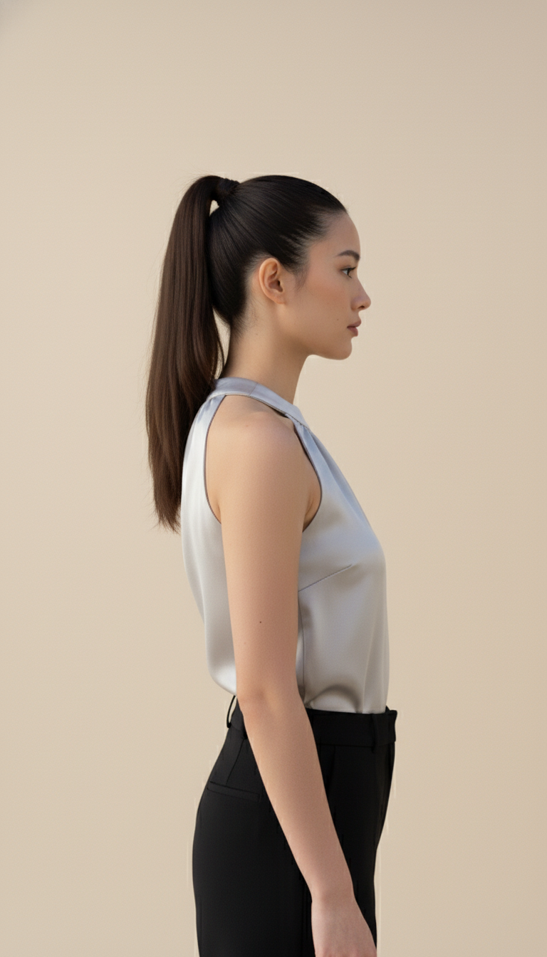 Silver Satin Halter Top  Satin  Halter Neckline for Party Wear Women