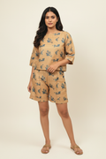 Oversized Fish Print Co-ord Set for Women  Trendy Shorts & Top Matching Outfit