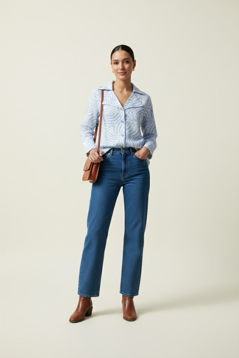 Oversized Designer Co-ord Set | Women's Beige Boat Neck Top & Bottom