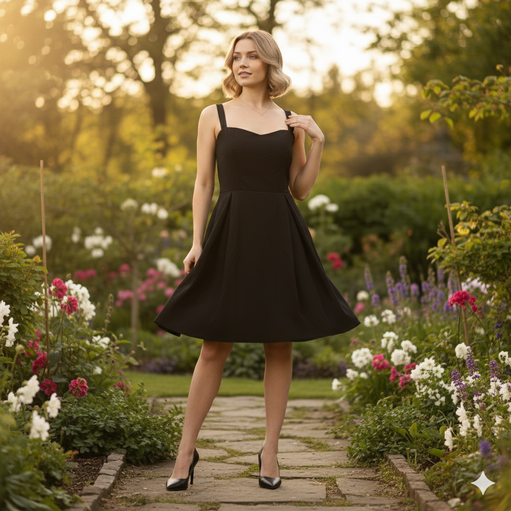 Crepe Black Short One PIc