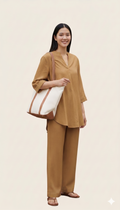 Camel Brown Linen Cotton Co-ord Set