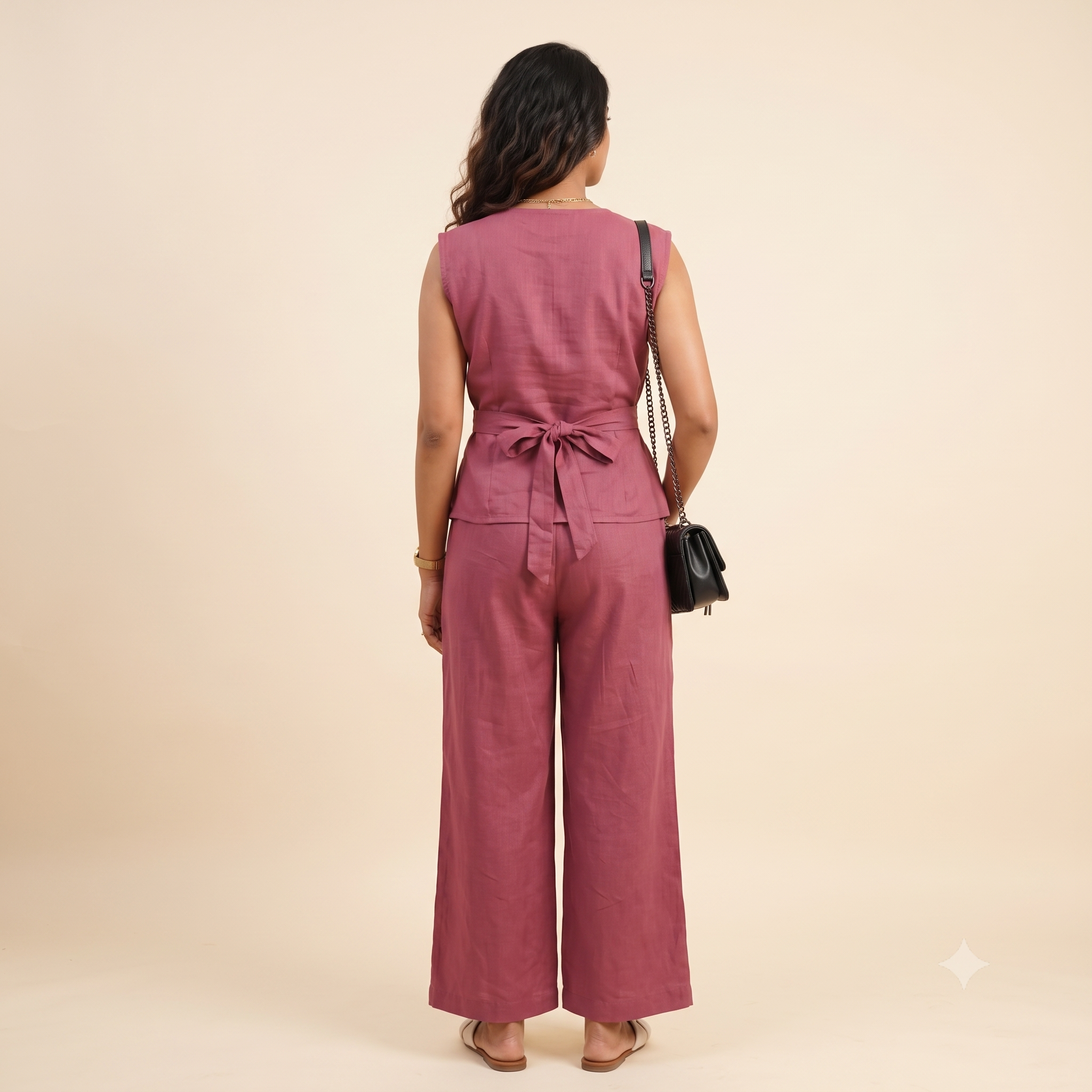 Rusty Red Linen office Co-ord Set
