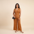 Golden Sand Linen office Co-ord Set