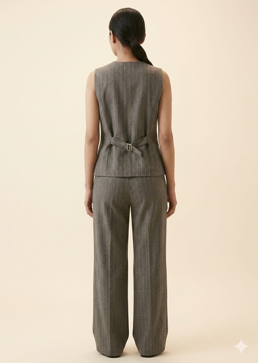 Brown Power Line Pinstripe Set